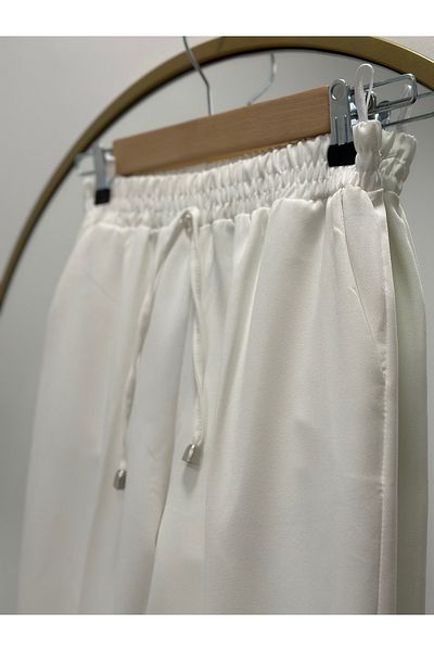 Ebrar Store Asian Carrot Leg Trousers-Mt1444 White