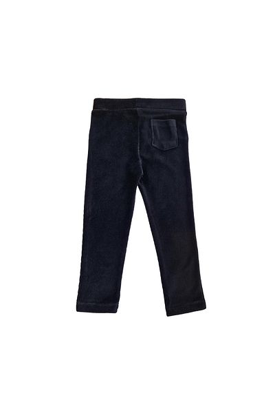 LOVETTI Black Baby Girl Back Pocket Corduroy Leggings