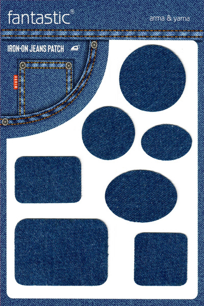 FANTASTIC ARMA Patch de armă pentru blugi, care se lipsește cu fier de călcat, denim, reparații și forme decorative pentru blugi (albastru închis)