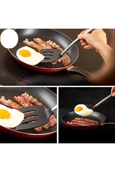 artizanmutfak Stainless Hard Silicone Spatula (Ss-35S)