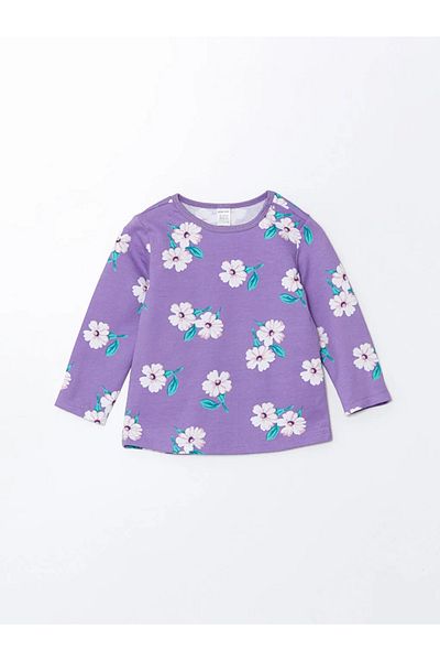 LC Waikiki Lcw Kids Purple Crew Neck Floral Girls' Pajamas Set Imrex Global