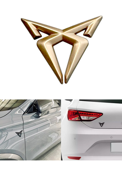 MeyZone Cupra Bronz Logo Cupra Arma Tampon Bagaj Çamurluk Logosu Bronz Cupra Logo