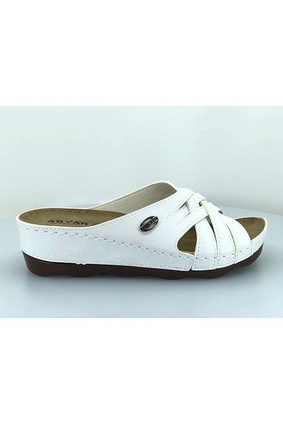 Kids Club Shoes Aryan D.r Προτεινόμενες Ορθοπεδικές Γυναικείες Παντόφλες ΛΕΥΚΕΣ