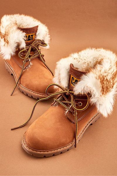 Caterpillar Γάτα Utah Fur 015z 101184   Γυναικείες Μπότες - Honey Color Nubuck