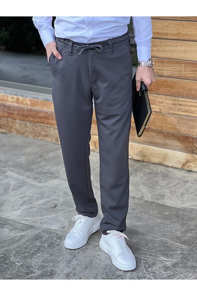 ElitWear Ανδρικό παντελόνι Jogger Chino με ζώνη μέσης και λάστιχο
