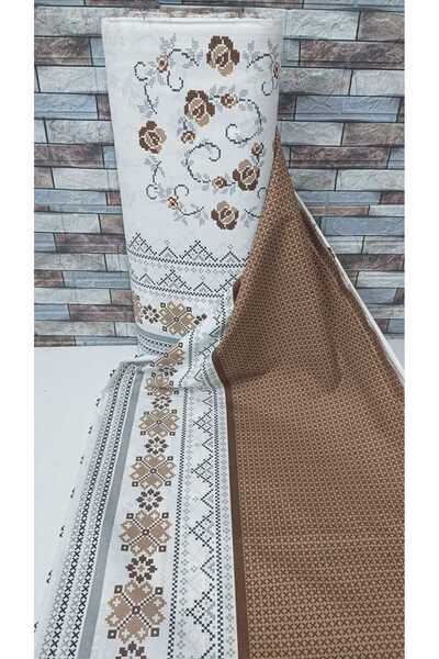 Gasel Home NEVRESİM ÇARŞAFLIK METRELİK KUMAŞ KANAVİÇE DESEN