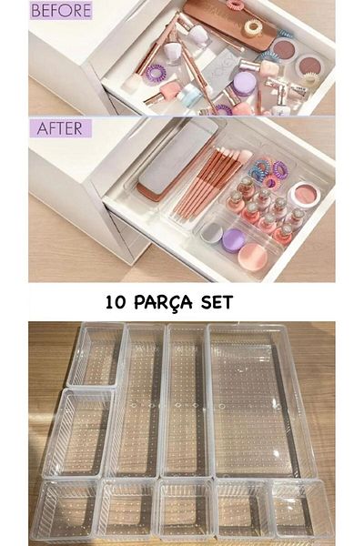 Bayev Bade 10 Piece Set Modular Kitchen Drawer Μαχαιροπήρουνα Μαχαιροπήρουνα Organizer Organizer