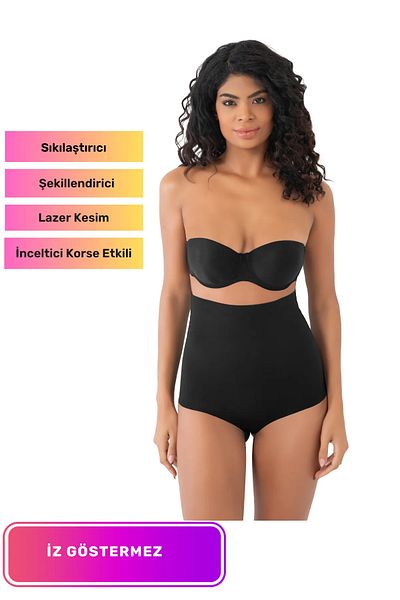 MYS GRUP TEKSTİL Laser Cut Seamless Non-Marking High Waist Belly Waist Circumference Tightener Firming Corset (3003)