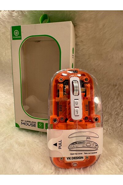 YK Design Şık Transparan tasarımlı Multimod Mouse | Bluetooth / Kablosuz ve Şarj edilebilir 2400 Dpi