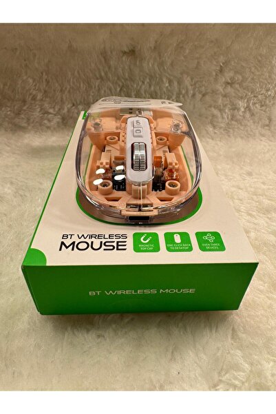 YK Design Şık Transparan tasarımlı Multimod Mouse | Bluetooth / Kablosuz ve Şarj edilebilir 2400 Dpi