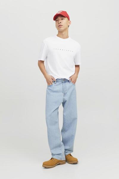 Jack & Jones Muška majica sa otisnutim logotipom i okruglim izrezom - Zvezda