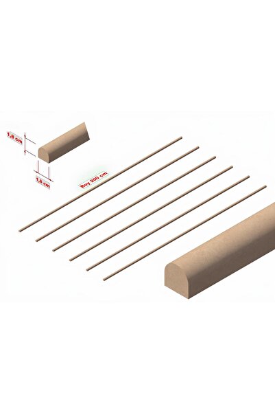 Rafhomestore İSKANDİNAV OVAL DUVAR ÇITASI 18Mm (Kalınlık) 18Mm (en) X 200 Cm (Boy) (6 ADET)