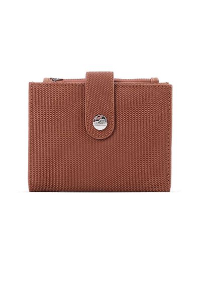 Lal Shoes & Bags Дамски малък портфейл с цип - Taba