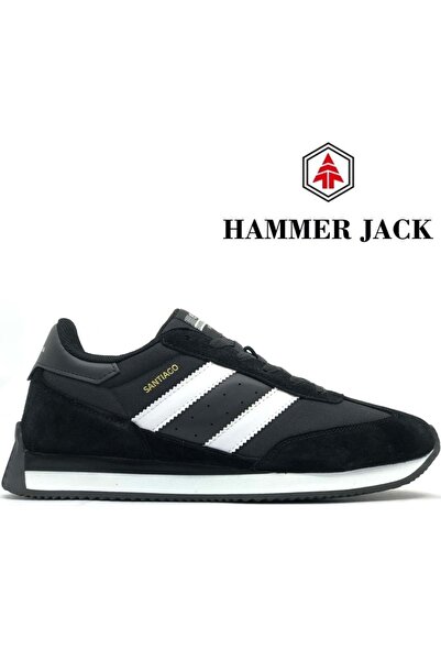 Hammer Jack 101-24985-m Santiago Leather Sneaker Men's Sneakers Black-White