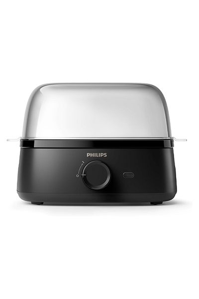Philips Egg Cooker, 6 Eggs, 400 Watts, Black Hd9137/91