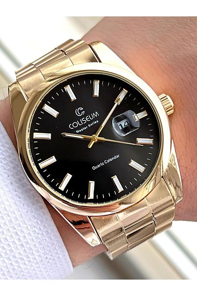 Coliseum Steel Band Calendar Dial Boxed Series Men's Wrist Watch Ft.Cls.E008