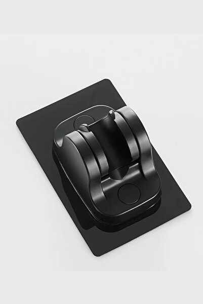 Yayke Yapışkanlı Duş Başlığı Tutucu Ayarlı Siyah