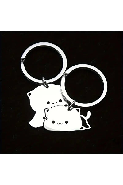 Redhead Sevimli Kediler Çift Arkadaş Anahtarlık