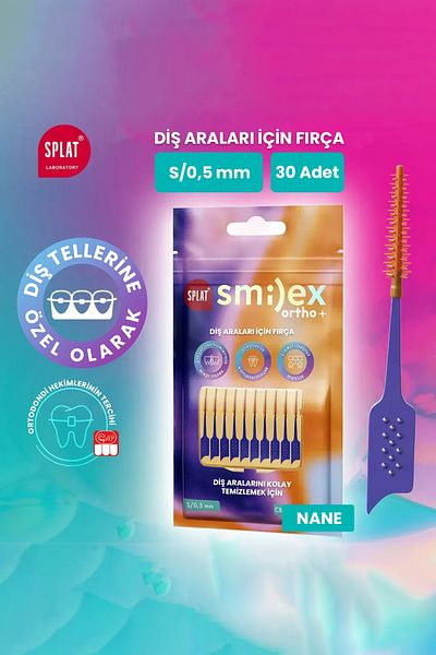 Splat Smilex Ortho Mint Flavored - 0.5mm S Size Elastic Tip Interdental Brush