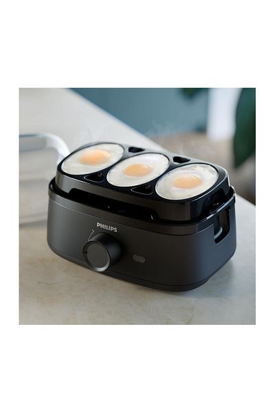 Philips Egg Cooker, 6 Eggs, 400 Watts, Black Hd9137/91
