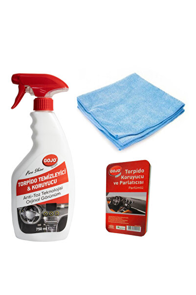 Gojo Torpido Parlatıcı 750 ml Mikrofiber Bez Torpido Parlatıcı Sünger