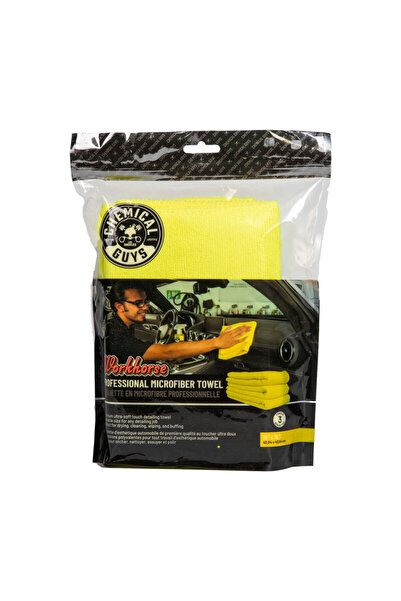 CHEMICAL GUYS منشفة Workhorse Professional المصنوعة من الألياف الدقيقة باللون...