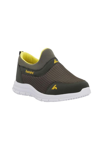 homiro Children's Knitwear Sneakers - Laceless, Khaki Yellow