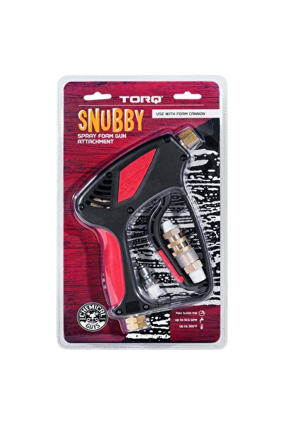 CHEMICAL GUYS مسدس رش الرغوة TORQ Snubby، أسود، مسدس رغوة نحاسي مدمج للغسالات...