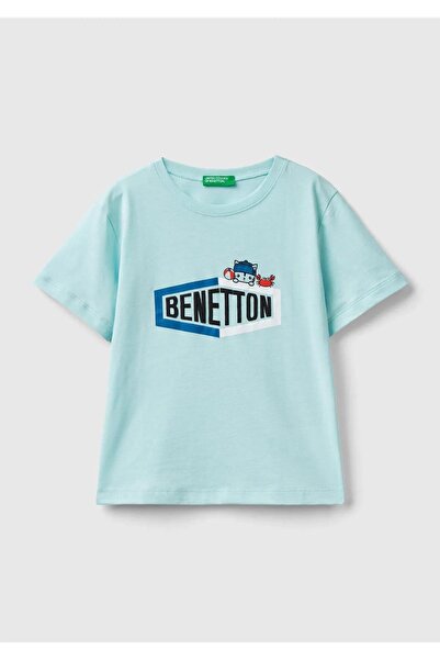 United Colors of Benetton Water Green Benetton Summer T-shirt for Boy