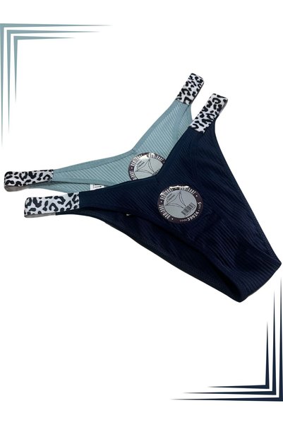 DAGBUTIK Leopar Detaylı Pamuklu Kadın Brazilian Külot