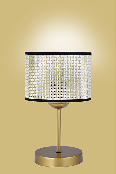 retro home design Eskitme Ayaklı Beyaz Hazeran Şapkalı Abajur 2 Adet Yatak Od...