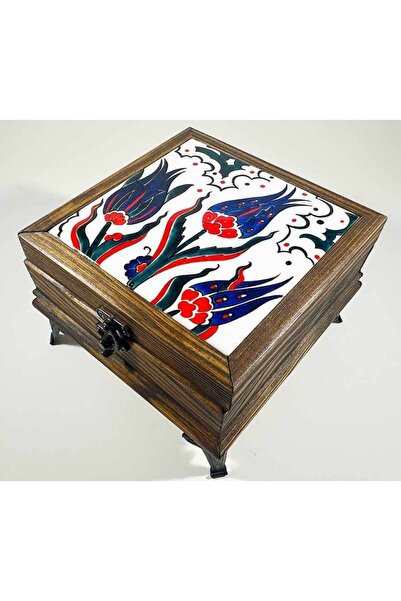 Çini Evi Anniversary Gift Wooden Jewelry Box