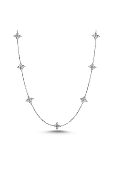 Silveranka 925 Ayar Gümüş Dört Yapraklı Yonca Kolye