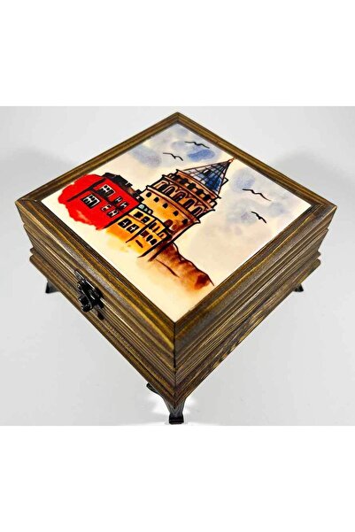 Çini Evi Galata Tower Figured Storage Box
