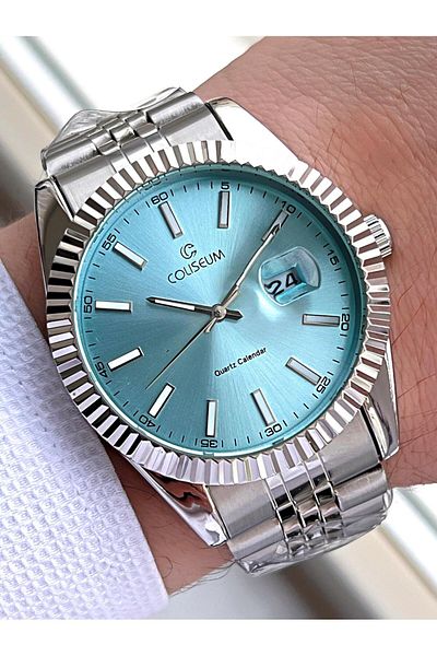 Coliseum Steel Band Calendar Dial Boxed Series Men's Wrist Watch Ft.Cls.E012