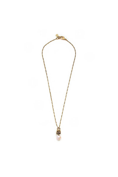 Mon Reve One Inci Altın Kaplama Zincir Kolye