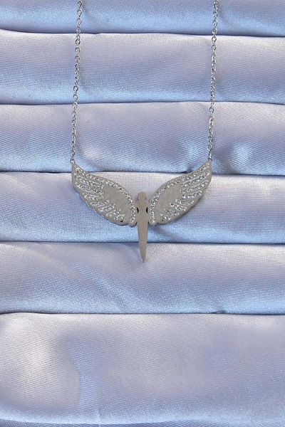 Skygo 316L Steel Silver Color Zircon Stone Micail Necklace - Tj-Bko9264