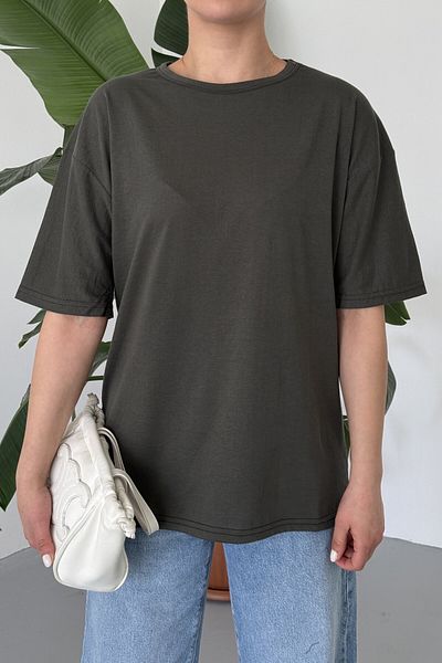 MODAGEN Μπλουζάκι Unisex Anthracite Crew με λαιμόκοψη