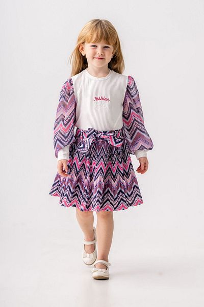 HAUSEkids 2-9 Years Old Lilac Rana Girl's Skirt Set