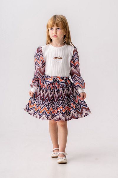HAUSEkids 2-9 Years Old Rana Girl's Skirted Set -Mocha