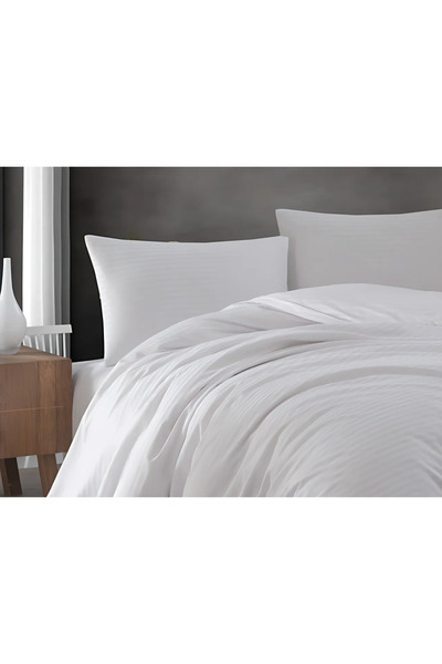 Akfil Çift Kişilik Saten Nevresim Takımı Beyaz - Şık ve Yumuşak Dokulu