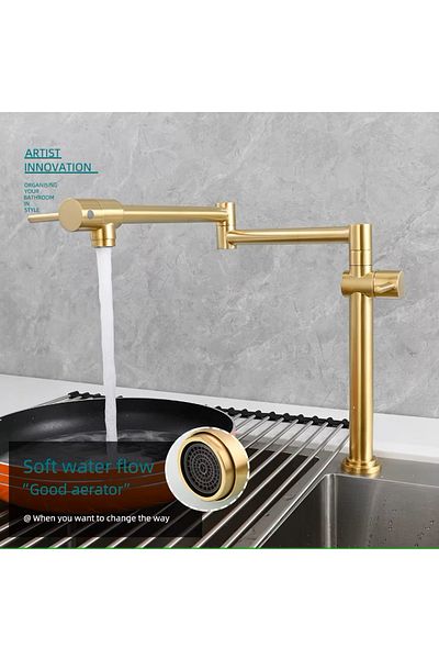 OEM Kitchen Stove Side Pot Faucet New Model Matte Gold Color Imported