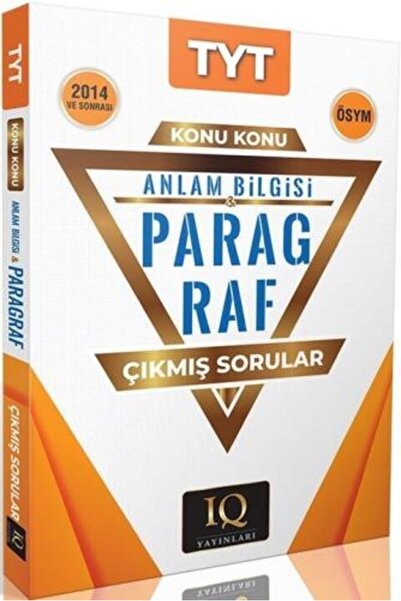 paraf yayınları Iq Yayınları Tyt Paragraf Çıkmış Sorular 2014 Ve Sonrası