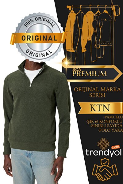 SCA Marca originală cu jumătate de fermoar basic cu mânecă lungă cu guler polo Swea tricou