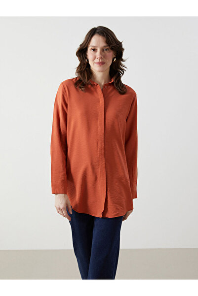 LC Waikiki Lcwaikiki Classic Brown Loose Fit Women's Shirt Tunic