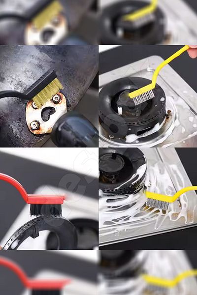 Destpak 3 Pcs Brush Set - Rust Removal Oil Cleaning - Metal Cleaning Brush - Cooker, Oven, Barbecue Brush