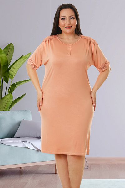Bella Linda Plus Size Viscose Classic Nightgown