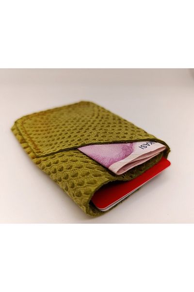 Mahfuz Genuine Leather All Handmade Minimalist Wallet Card Holder 9.5X7 cm Mu43