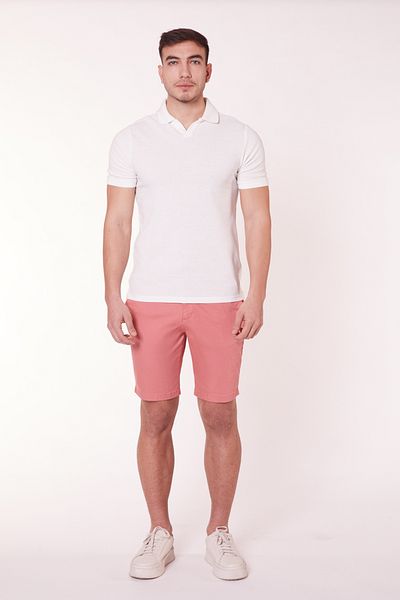 BRACCAS Men's Chino Slim Fit Modal Shorts - Coral
