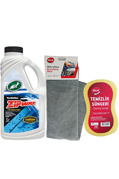 Turtle Wax Zip Wax Cilalı Oto Yıkama Şampuanı 60 Yıkama 1 L Yıkama Süngeri Kurulama Havlusu